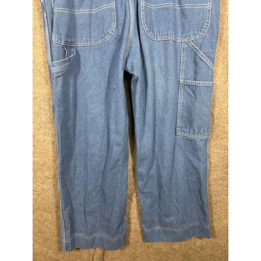 Liberty Overalls Mens 38x30 Blue Denim Bib Workwear Z400003 Medium Wash - Picture 9 of 9